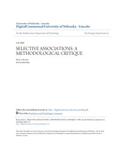 selective associations: a methodological critique