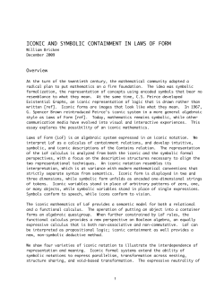 iconic and symbolic containment in laws of form