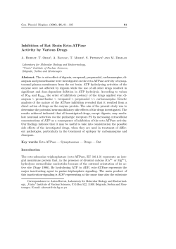 Inhibition of Rat Brain Ecto-ATPase Activity by Various Drugs