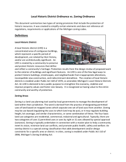 LHD Ordinance vs Zoning Ordinance