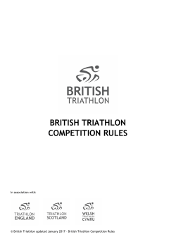 BRITISH TRIATHLON COMPETITION RULES
