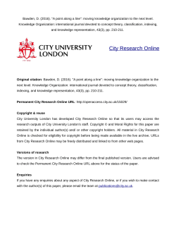 - City Research Online
