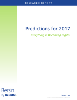 Predictions for 2017