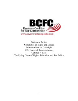 BCFC Statement on Unfair University Competition and UBIT to