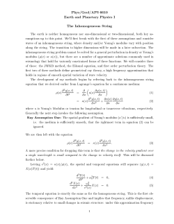 (Notes: The Inhomogeneous String).