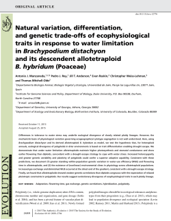 Natural variation, differentiation, and genetic trade