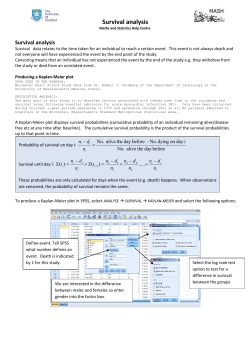 Survival analysis - The University of Sheffield