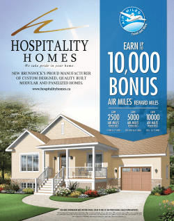 REwARd MILES - Hospitality Homes
