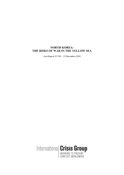North Korea: The Risks of War in the Yellow Sea