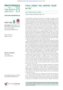 Future collapse: how optimistic should we be?