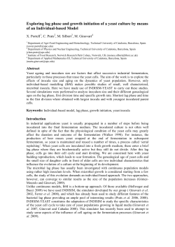 Exploring lag phase and growth initiation of a yeast