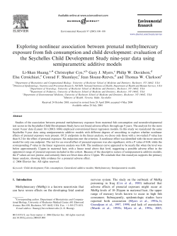 Exploring nonlinear association between prenatal
