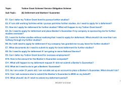 (E) Deferment and Bankers` Guarantee - Tuition Grant