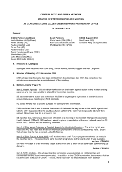 Board Minutes 24 January 2013 - Central Scotland Green Network