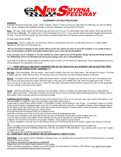 governor`s cup race procedures