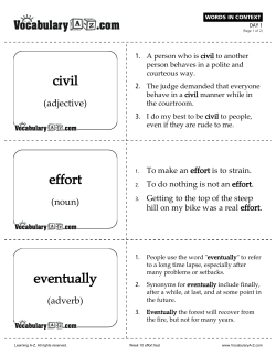 civil effort eventually - Fourth Grade T