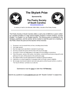 The Skylark Prize - The Poetry Society of South Carolina