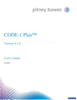 CODE-1 Plus User`s Guide for IBM i