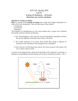 Radiation and Energy