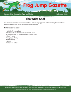 Frog Jump Gazette - Handwriting Without Tears