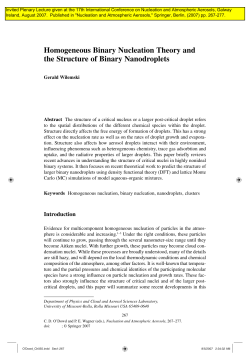 Homogeneous Binary Nucleation Theory and the Structure of Binary