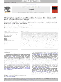Mitigating land degradation caused by wildfire: Application
