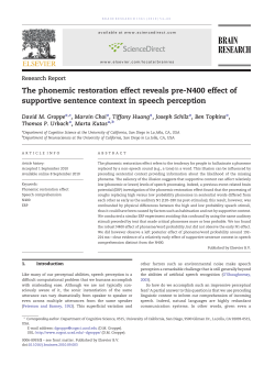 The phonemic restoration effect reveals pre-N400 effect