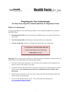 Preparing for Your Colonoscopy