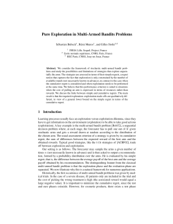 Pure Exploration in Multi-Armed Bandits Problems