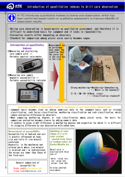 Introduction of quantitative indexes to drill core observation