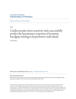 Cardiovascular stress reactivity tasks successfully predict the