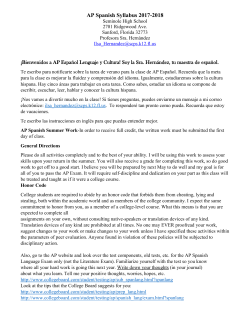 AP Spanish Syllabus 2017-2018