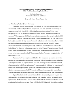 The Political Economy of the East African Community
