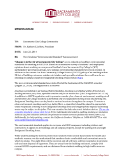 memorandum - Sacramento City College