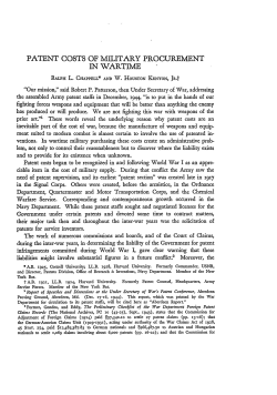 Patent Costs of Military Procurement in Wartime