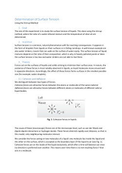 Determination of Surface Tension