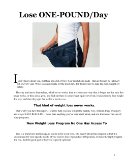 Lose ONE-POUND/Day - lose1poundperdaynow.com