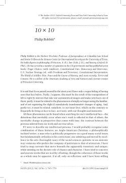 10 &times; 10 - International Journal of Constitutional Law