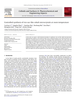 Controlled synthesis of rice ear-like cobalt microcrystals at room