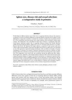 Spleen size, disease risk and sexual selection: a comparative study