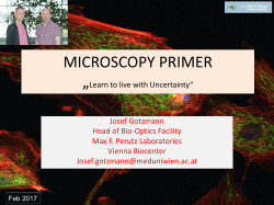 Microscopy Introductory Lecture