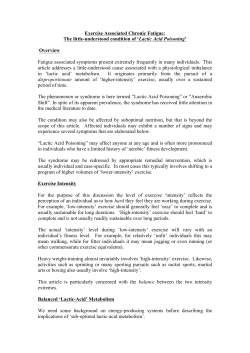 Exercise Associated Chronic Fatigue: The little