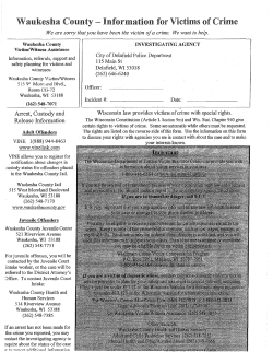 Crime Victim Notification Pamphlet - V.I.N.E.