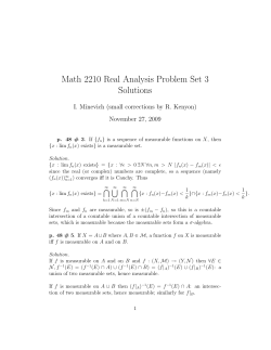 Math 2210 Real Analysis Problem Set 3 Solutions