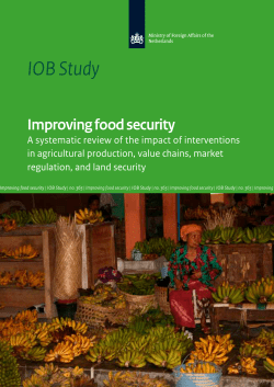 Improving food security. A systematic review of the