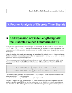 the Discrete Fourier Transform (DFT)