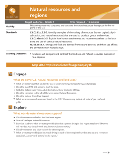 Natural resources and regions