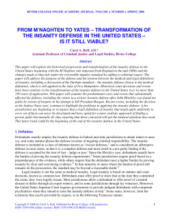 FROM M`NAGHTEN TO YATES &ndash; TRANSFORMATION OF THE