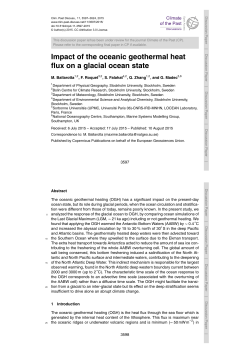 Impact of the oceanic geothermal heat flux on a glacial ocean state