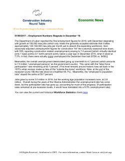 Employment Numbers Stagnate in December